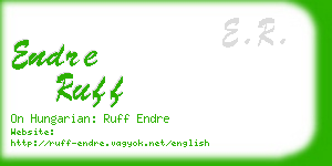 endre ruff business card